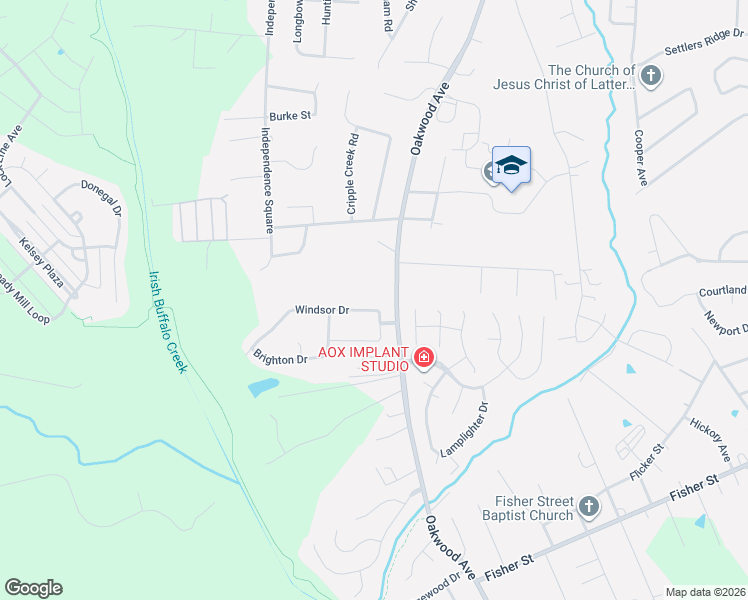 map of restaurants, bars, coffee shops, grocery stores, and more near 1560 Oakwood Avenue in Kannapolis