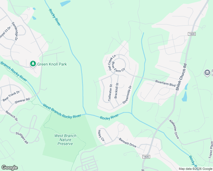 map of restaurants, bars, coffee shops, grocery stores, and more near 10949 Tailwater Street in Davidson