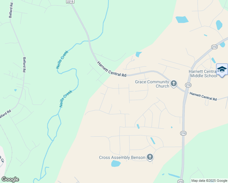 map of restaurants, bars, coffee shops, grocery stores, and more near 156 Bella Vita Way in Angier