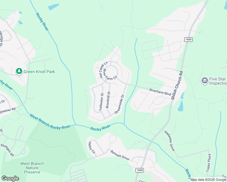 map of restaurants, bars, coffee shops, grocery stores, and more near 3394 Brackhill Street in Davidson