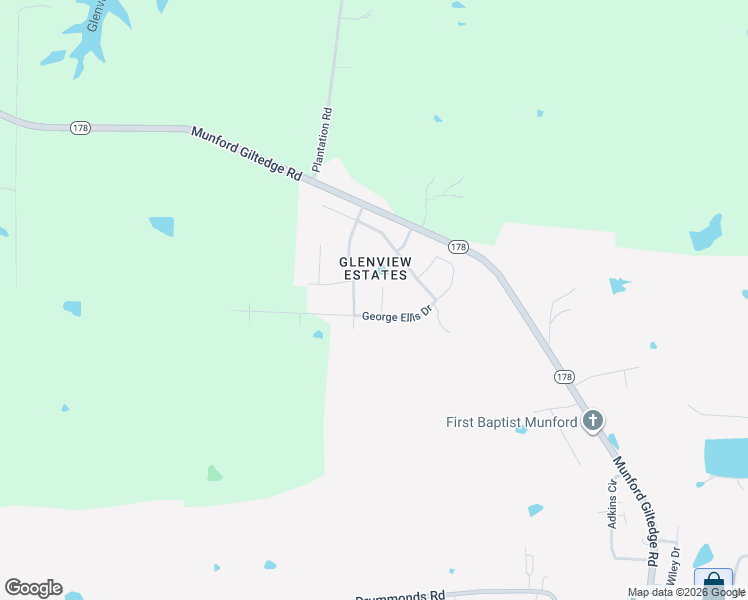 map of restaurants, bars, coffee shops, grocery stores, and more near 55 White Way Cove in Munford