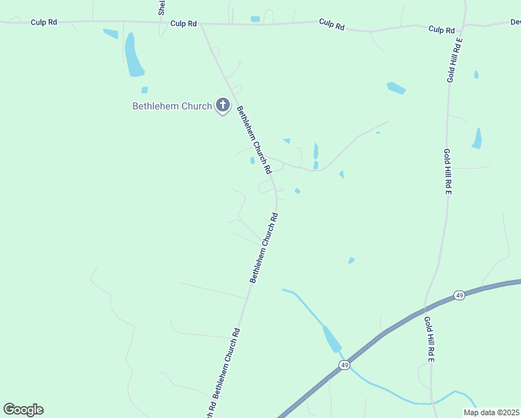 map of restaurants, bars, coffee shops, grocery stores, and more near 3079 Bethlehem Church Road in Gold Hill