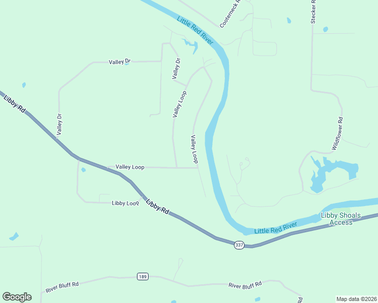 map of restaurants, bars, coffee shops, grocery stores, and more near 283 Valley Loop in Heber Springs