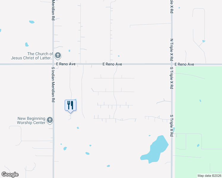 map of restaurants, bars, coffee shops, grocery stores, and more near 16441 Roserock Circle in Choctaw