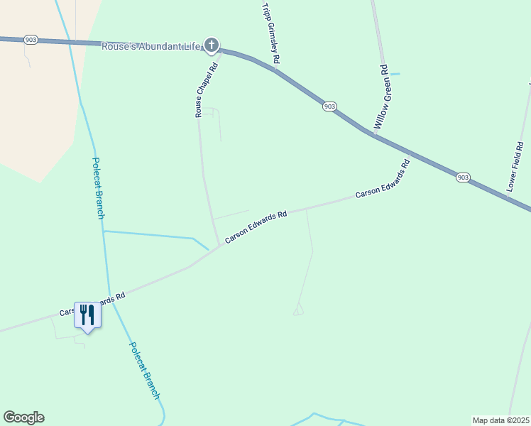map of restaurants, bars, coffee shops, grocery stores, and more near 564 Carson Edwards Road in Ayden