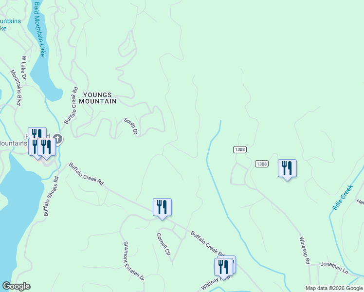 map of restaurants, bars, coffee shops, grocery stores, and more near 145 Wambli Pass in Lake Lure