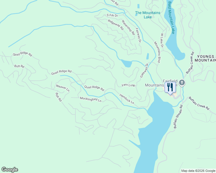 map of restaurants, bars, coffee shops, grocery stores, and more near 132 Fern Loop in Lake Lure