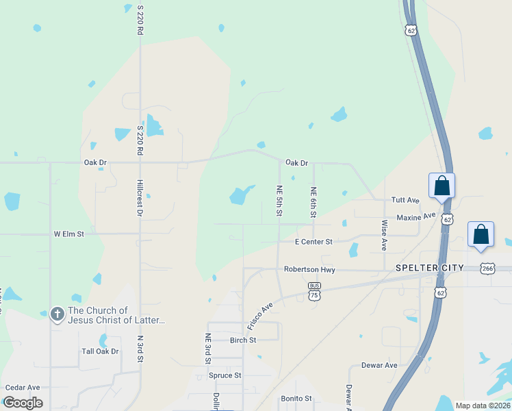 map of restaurants, bars, coffee shops, grocery stores, and more near 2009 Bobwhite Court in Henryetta