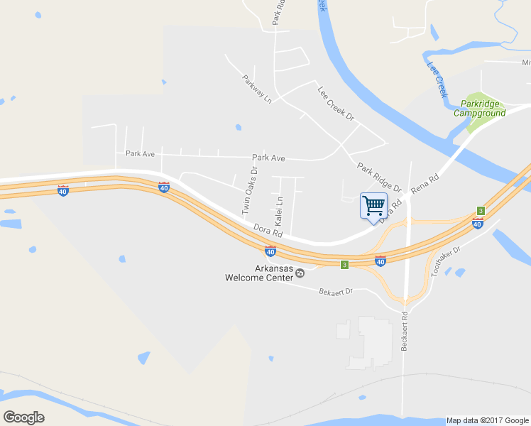 map of restaurants, bars, coffee shops, grocery stores, and more near 2435 Aubrie Circle in Van Buren