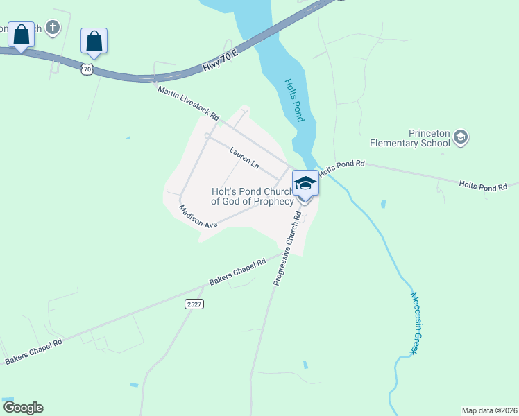 map of restaurants, bars, coffee shops, grocery stores, and more near 612 Madison Avenue in Princeton