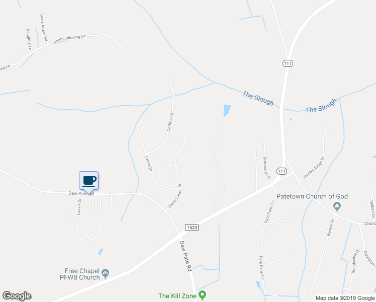 map of restaurants, bars, coffee shops, grocery stores, and more near 308 Glenn Laurel Drive in Pikeville