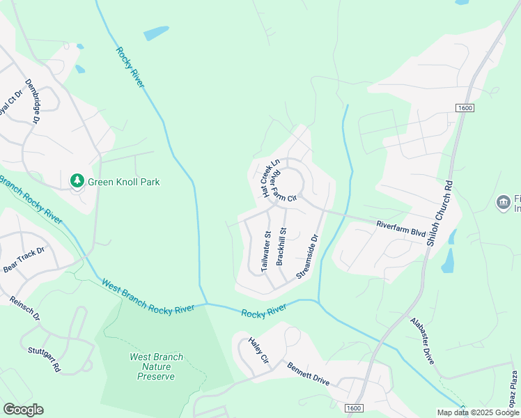 map of restaurants, bars, coffee shops, grocery stores, and more near 10949 Tailwater Street in Davidson