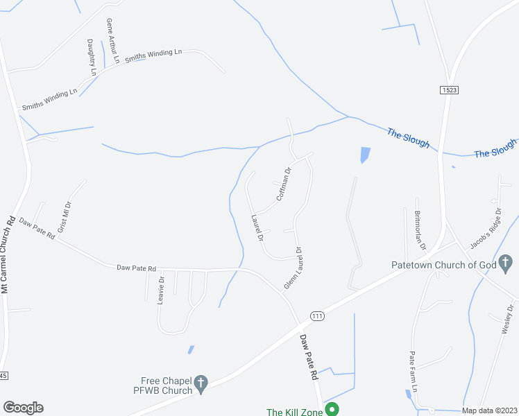 map of restaurants, bars, coffee shops, grocery stores, and more near 202 Laurel Drive in Pikeville