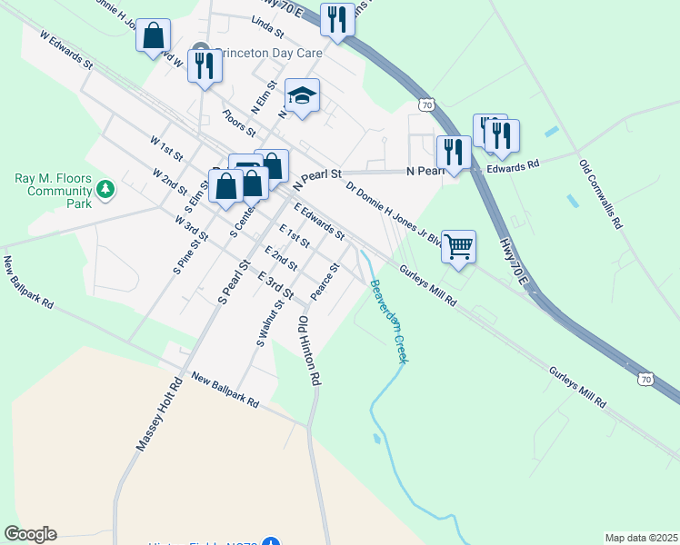 map of restaurants, bars, coffee shops, grocery stores, and more near 101 Pearce Street in Princeton