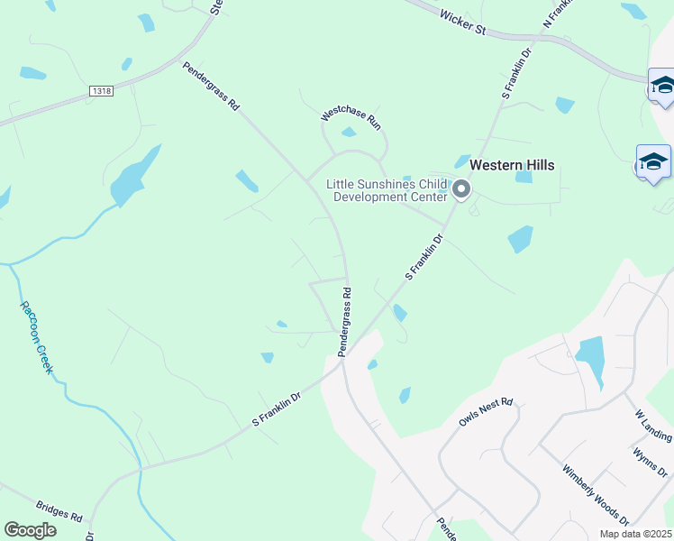 map of restaurants, bars, coffee shops, grocery stores, and more near 940 Pendergrass Road in Sanford