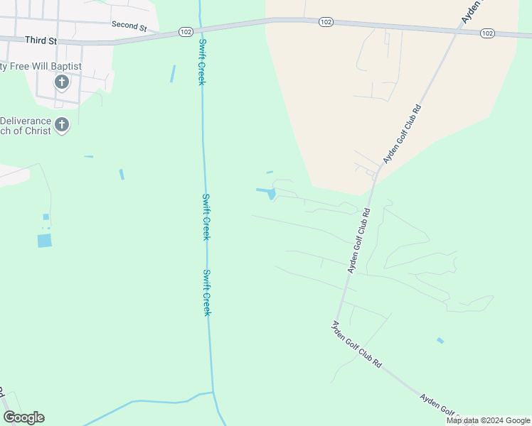 map of restaurants, bars, coffee shops, grocery stores, and more near 821 Country Club Drive in Ayden
