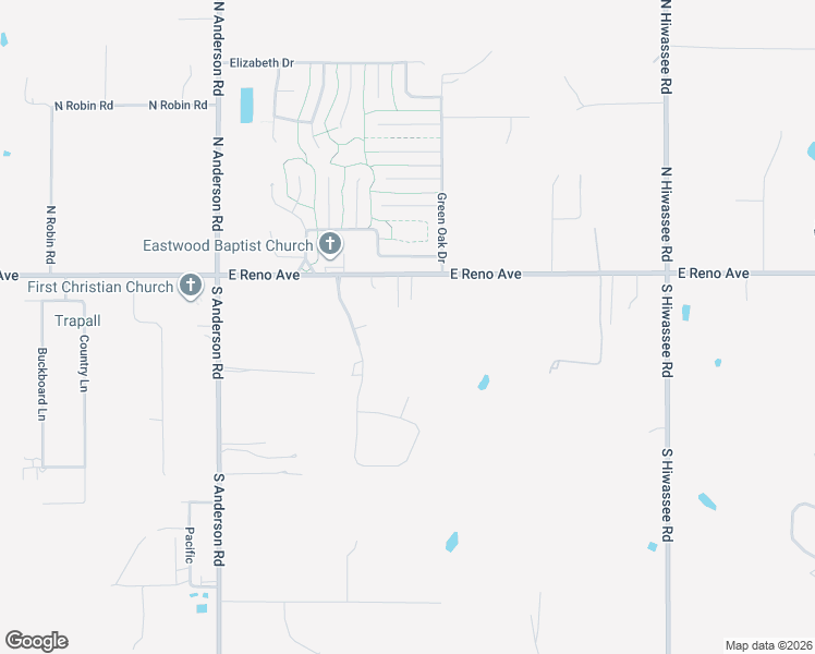 map of restaurants, bars, coffee shops, grocery stores, and more near 12418 East Reno Avenue in Oklahoma City