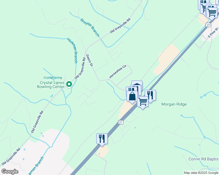 map of restaurants, bars, coffee shops, grocery stores, and more near 359 Dayco Drive in Dayton
