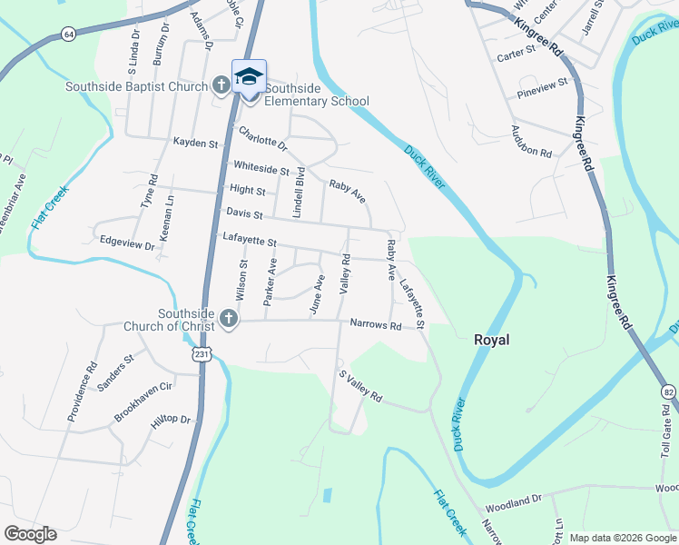 map of restaurants, bars, coffee shops, grocery stores, and more near 1604 Valley Road in Shelbyville