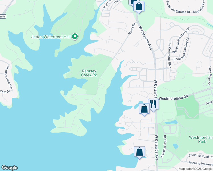 map of restaurants, bars, coffee shops, grocery stores, and more near in Cornelius
