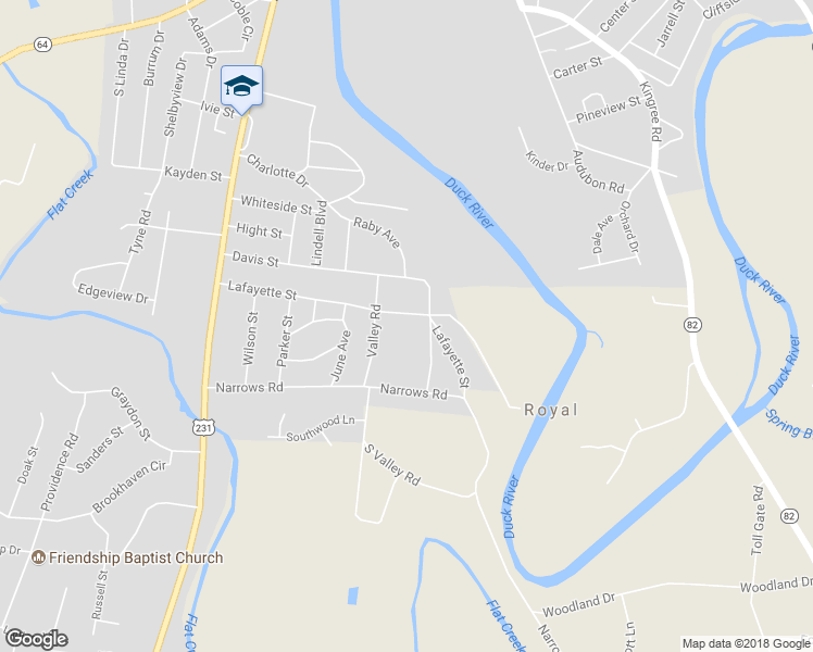 map of restaurants, bars, coffee shops, grocery stores, and more near 610 Lafayette St in Shelbyville