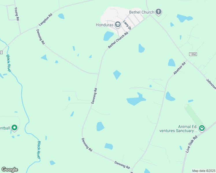 map of restaurants, bars, coffee shops, grocery stores, and more near 753 Denning Road in Angier