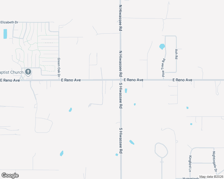 map of restaurants, bars, coffee shops, grocery stores, and more near 12824 East Reno Avenue in Choctaw