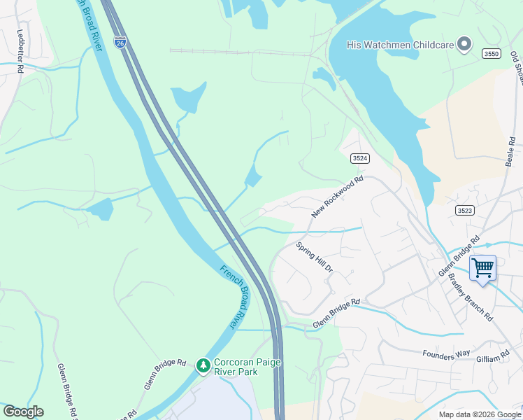 map of restaurants, bars, coffee shops, grocery stores, and more near 20 Mahogany Road in Arden