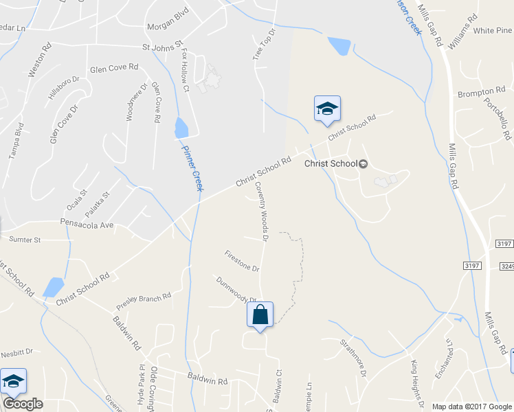 map of restaurants, bars, coffee shops, grocery stores, and more near 7 Coventry Woods Drive in Arden