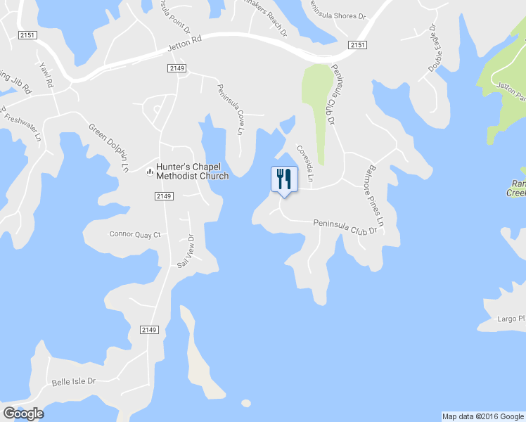 map of restaurants, bars, coffee shops, grocery stores, and more near 17607 Westward Reach Road in Cornelius