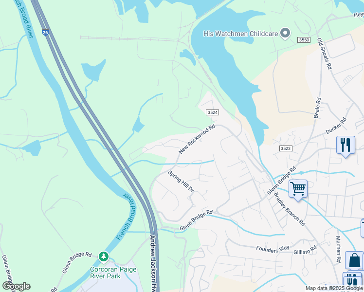 map of restaurants, bars, coffee shops, grocery stores, and more near 38 Douglas Fir Avenue in Arden