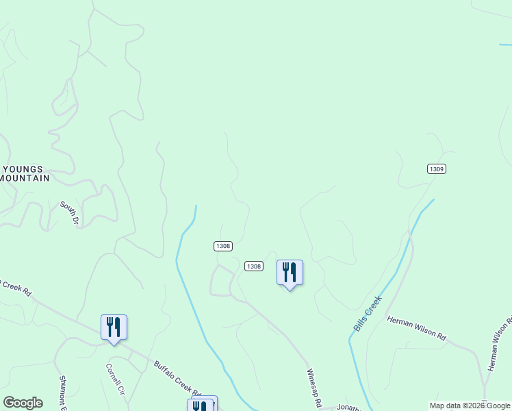 map of restaurants, bars, coffee shops, grocery stores, and more near 324 Winesap Boulevard in Lake Lure
