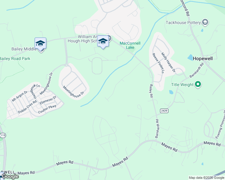 map of restaurants, bars, coffee shops, grocery stores, and more near 18325 Doves Crest Road in Cornelius
