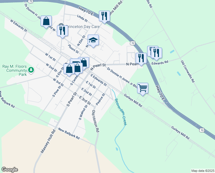 map of restaurants, bars, coffee shops, grocery stores, and more near 101 Pearce Street in Princeton