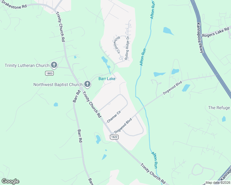 map of restaurants, bars, coffee shops, grocery stores, and more near 6338 Chamar Circle in Kannapolis