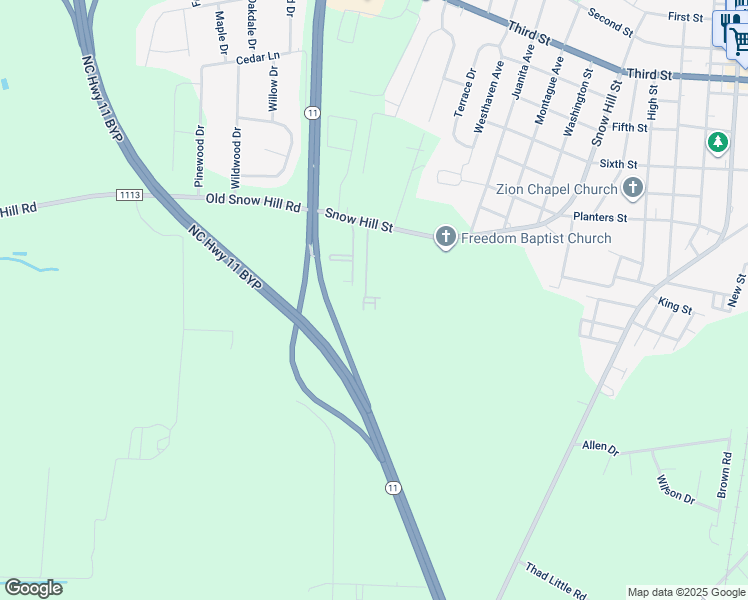 map of restaurants, bars, coffee shops, grocery stores, and more near 4460 Magellan Court in Ayden