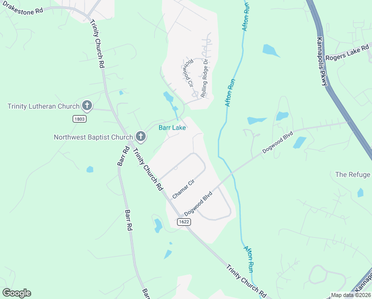 map of restaurants, bars, coffee shops, grocery stores, and more near 6338 Chamar Circle in Kannapolis