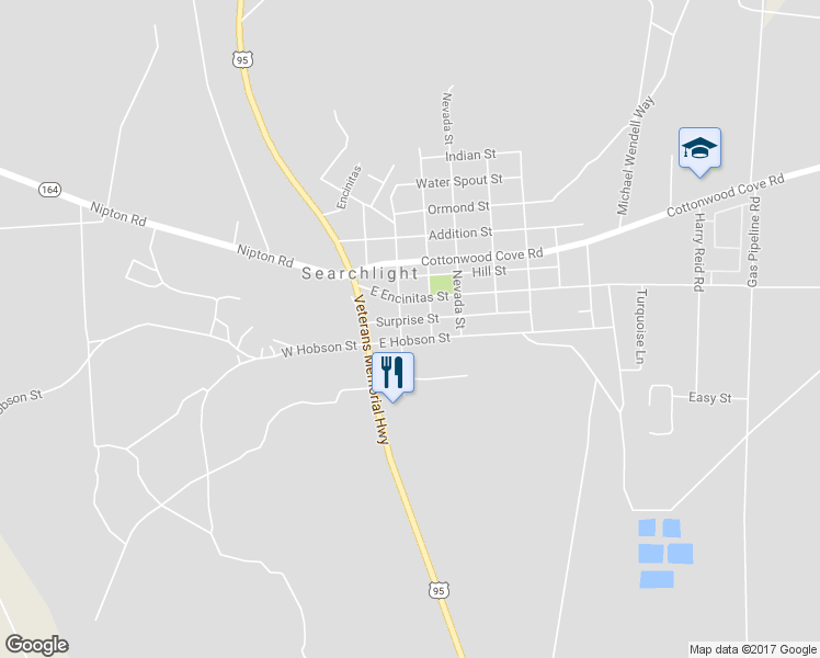 map of restaurants, bars, coffee shops, grocery stores, and more near in Searchlight