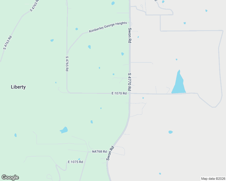 map of restaurants, bars, coffee shops, grocery stores, and more near 476877 East 1070 Road in Muldrow