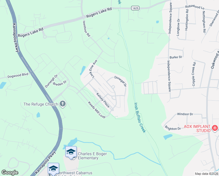 map of restaurants, bars, coffee shops, grocery stores, and more near 2760 Keady Mill Loop in Kannapolis