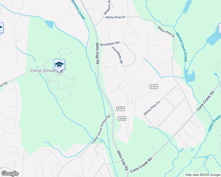 map of restaurants, bars, coffee shops, grocery stores, and more near 668 Mills Gap Road in Arden