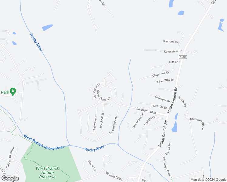 map of restaurants, bars, coffee shops, grocery stores, and more near 11086 Hat Creek Lane in Davidson