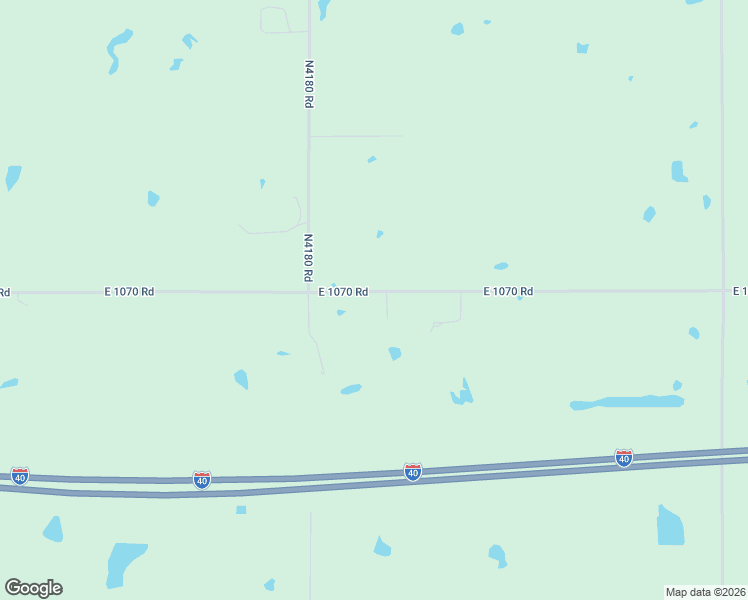 map of restaurants, bars, coffee shops, grocery stores, and more near 418162 East 1070 Road in Checotah
