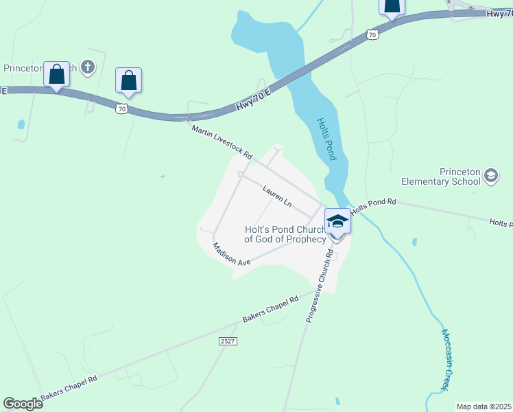 map of restaurants, bars, coffee shops, grocery stores, and more near 81 McKinzie Drive in Princeton