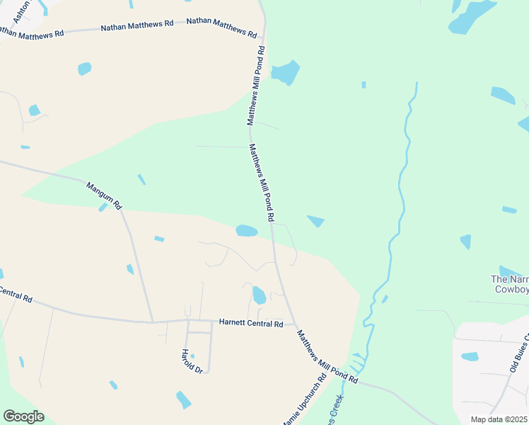 map of restaurants, bars, coffee shops, grocery stores, and more near 2488 Matthews Mill Pond Road in Angier