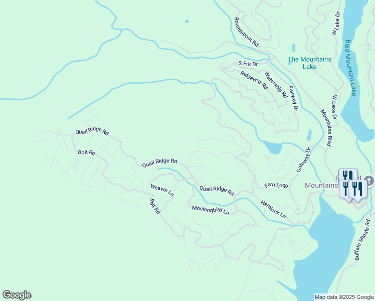 map of restaurants, bars, coffee shops, grocery stores, and more near 292 Huntington Road in Lake Lure