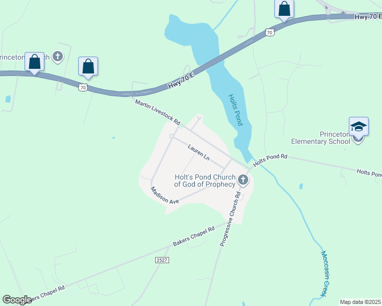 map of restaurants, bars, coffee shops, grocery stores, and more near 30 McKinzie Drive in Princeton