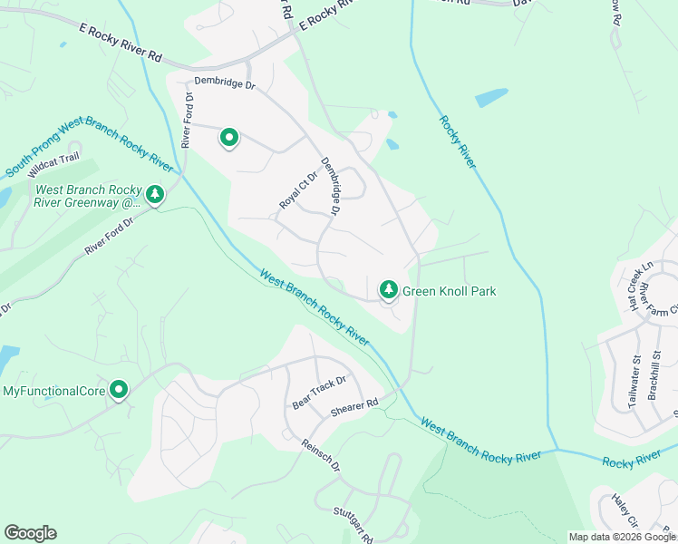 map of restaurants, bars, coffee shops, grocery stores, and more near 18738 Floyd Court in Davidson
