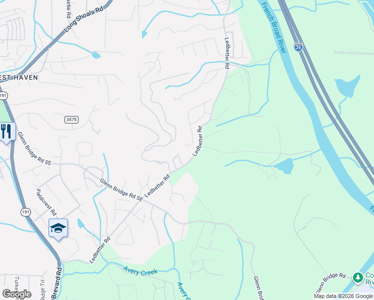 map of restaurants, bars, coffee shops, grocery stores, and more near 22 Groton Way in Arden