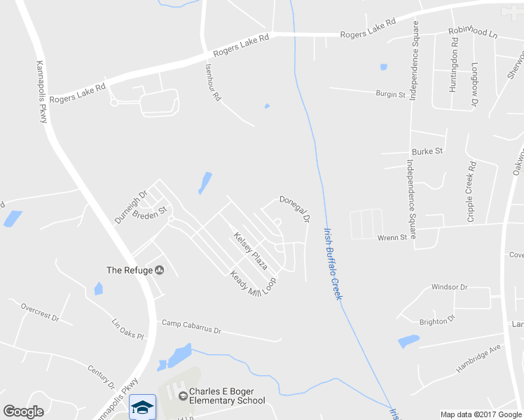map of restaurants, bars, coffee shops, grocery stores, and more near 2941 Donegal Drive in Kannapolis